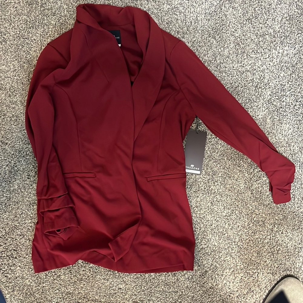 NWT dark red blazer